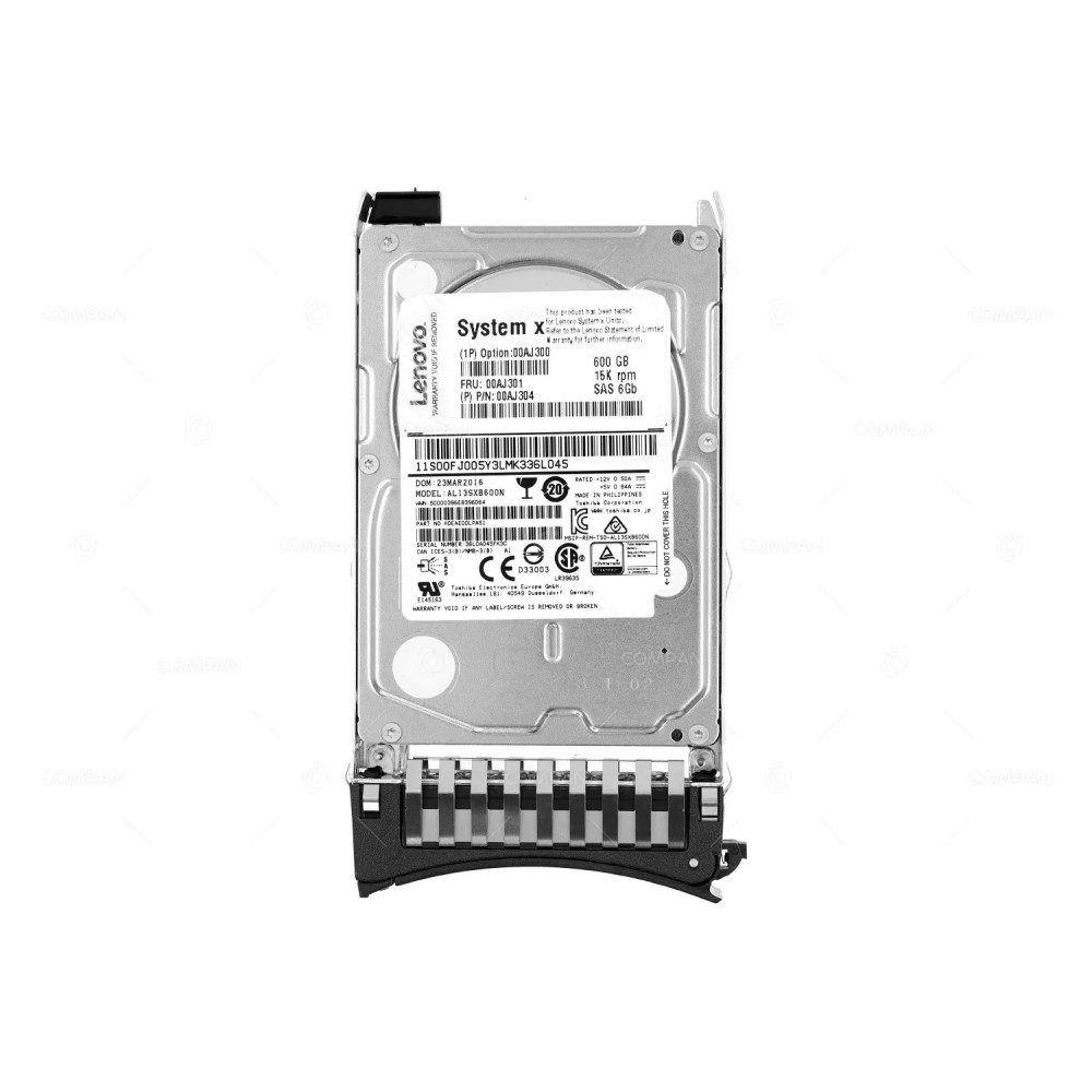 00AJ301 LENOVO HDD 600GB 15K SAS 6G 2.5" SFF FOR LENOVO SYSTEM X